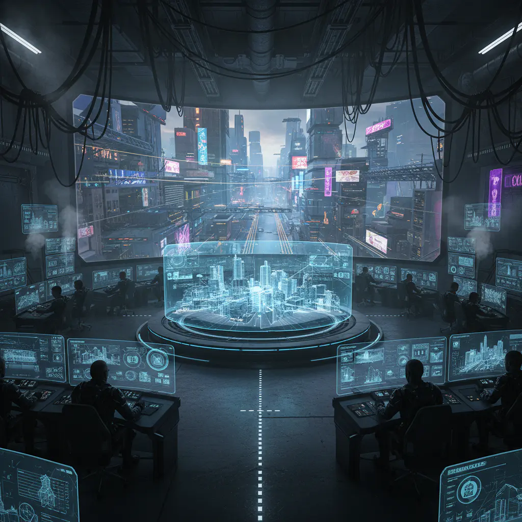 High-tech control center for building management