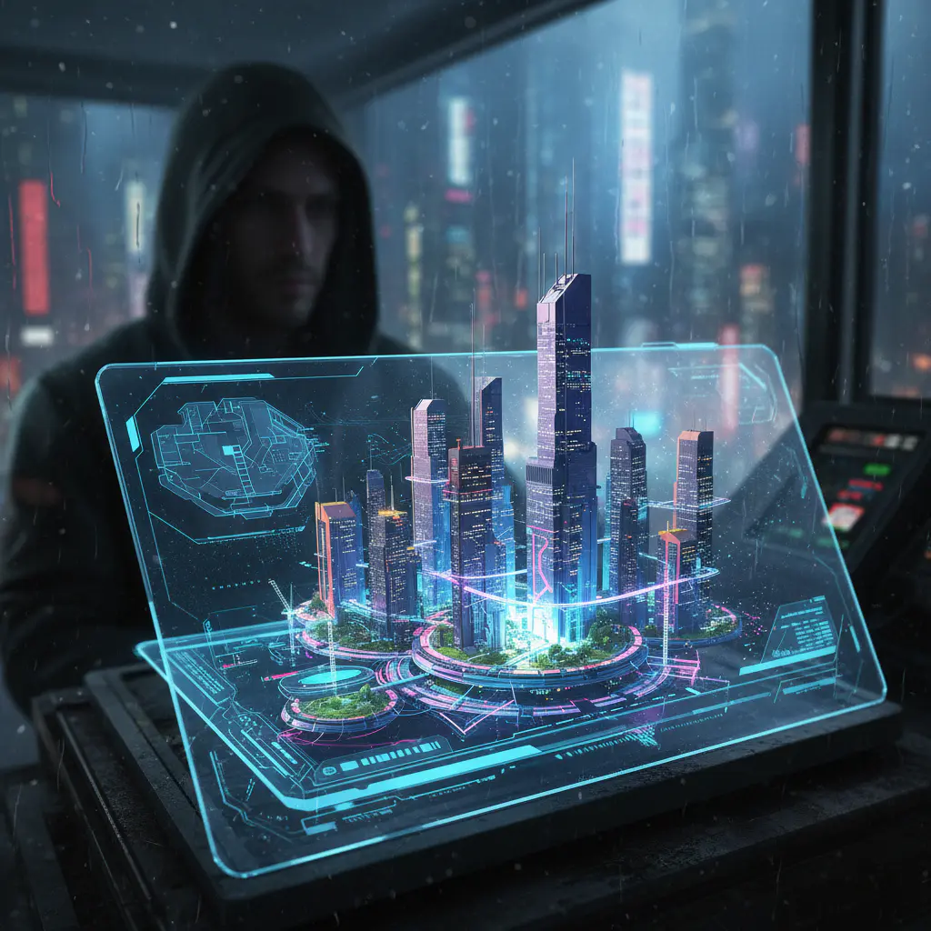 Interactive 3D map of a city development
